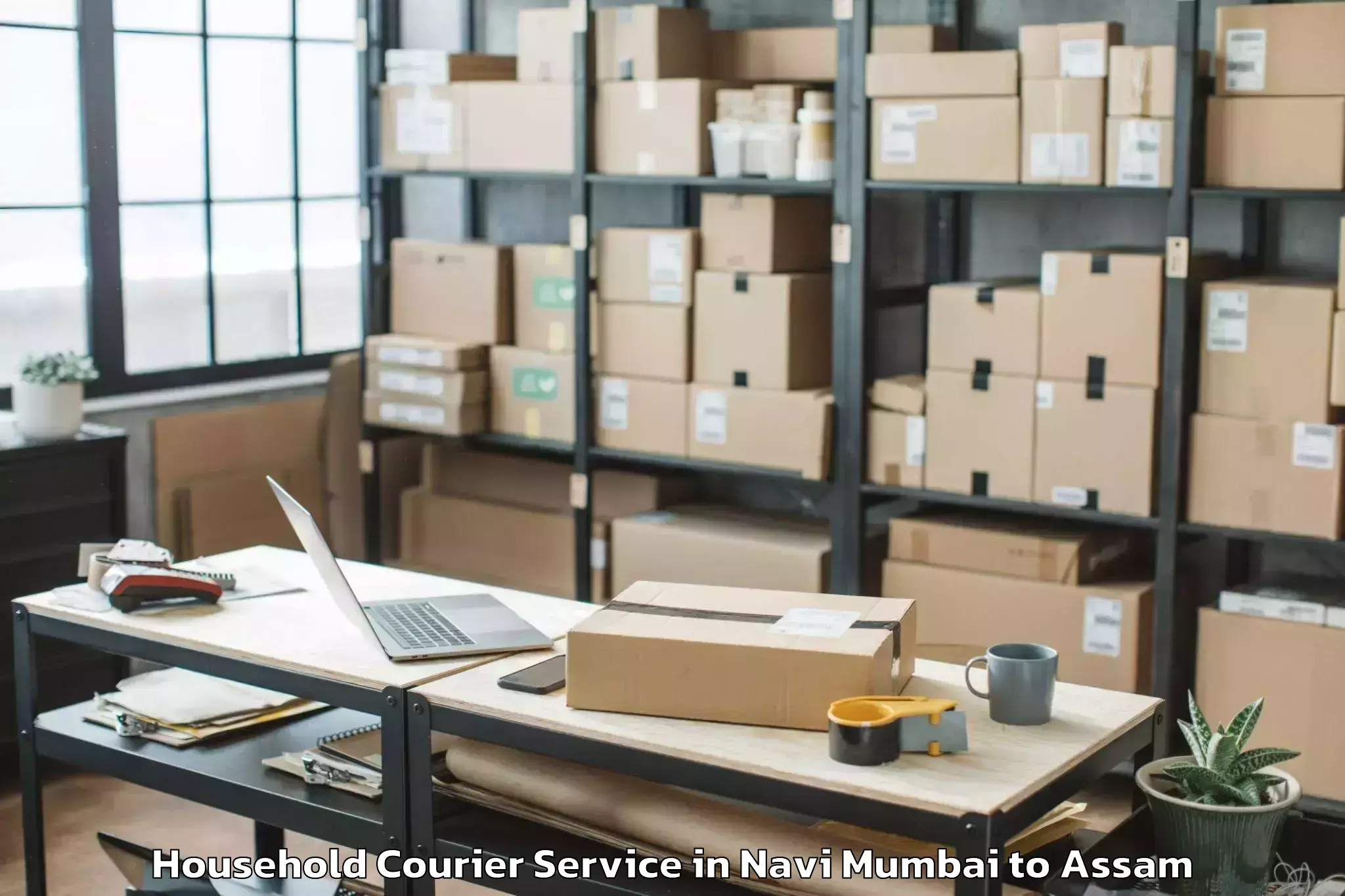 Hassle-Free Navi Mumbai to Lala Assam Household Courier